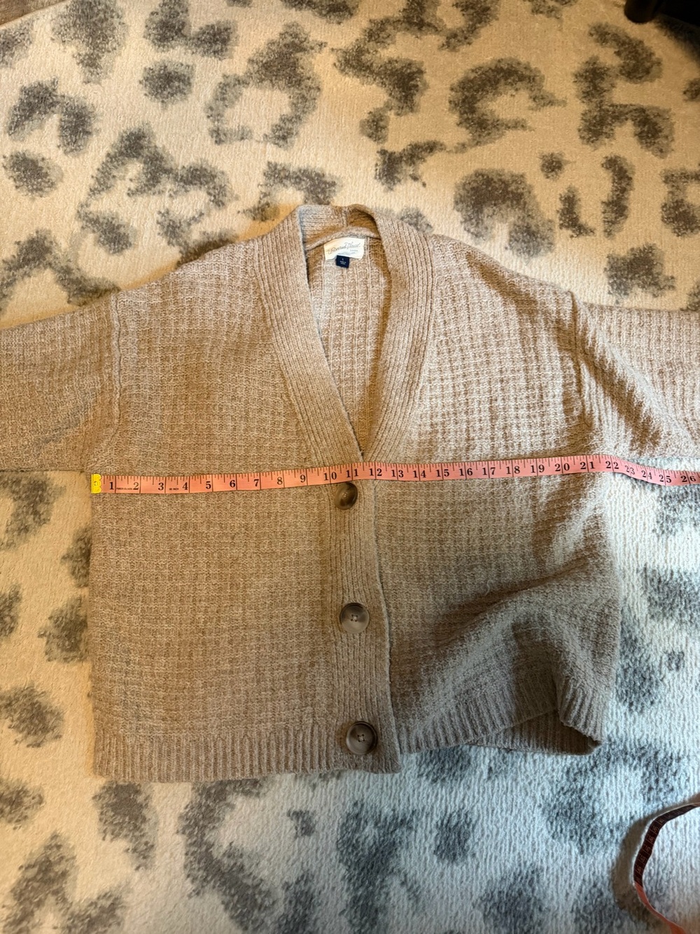 Tan chunky cardigan - Picture 3 of 3